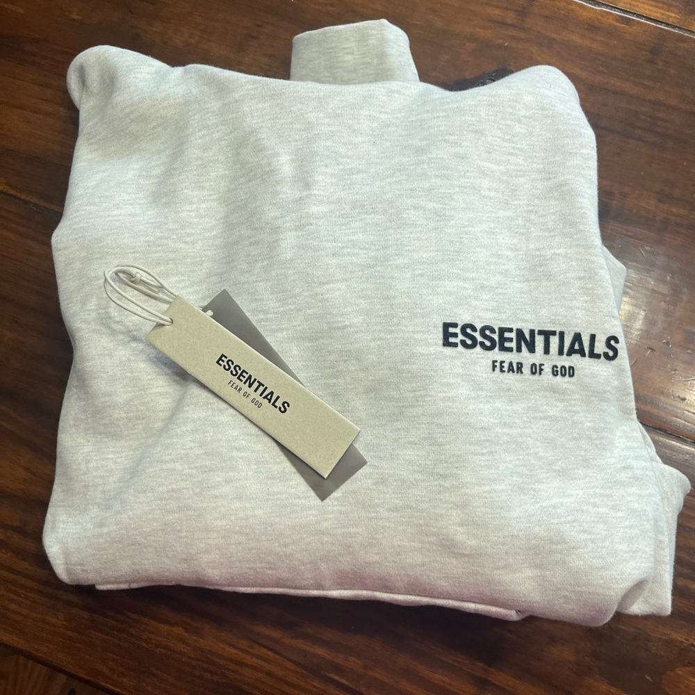 Essentials Light Gray Hoodie - Picture 8 of 8
